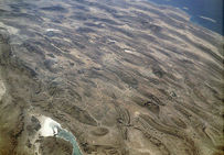 Photo satellite des Monts Zagros (Iran).