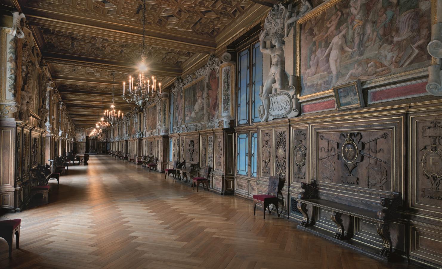 La galerie François Ier, château de Fontainebleau. © Béatrice Lécuyer-Bibal