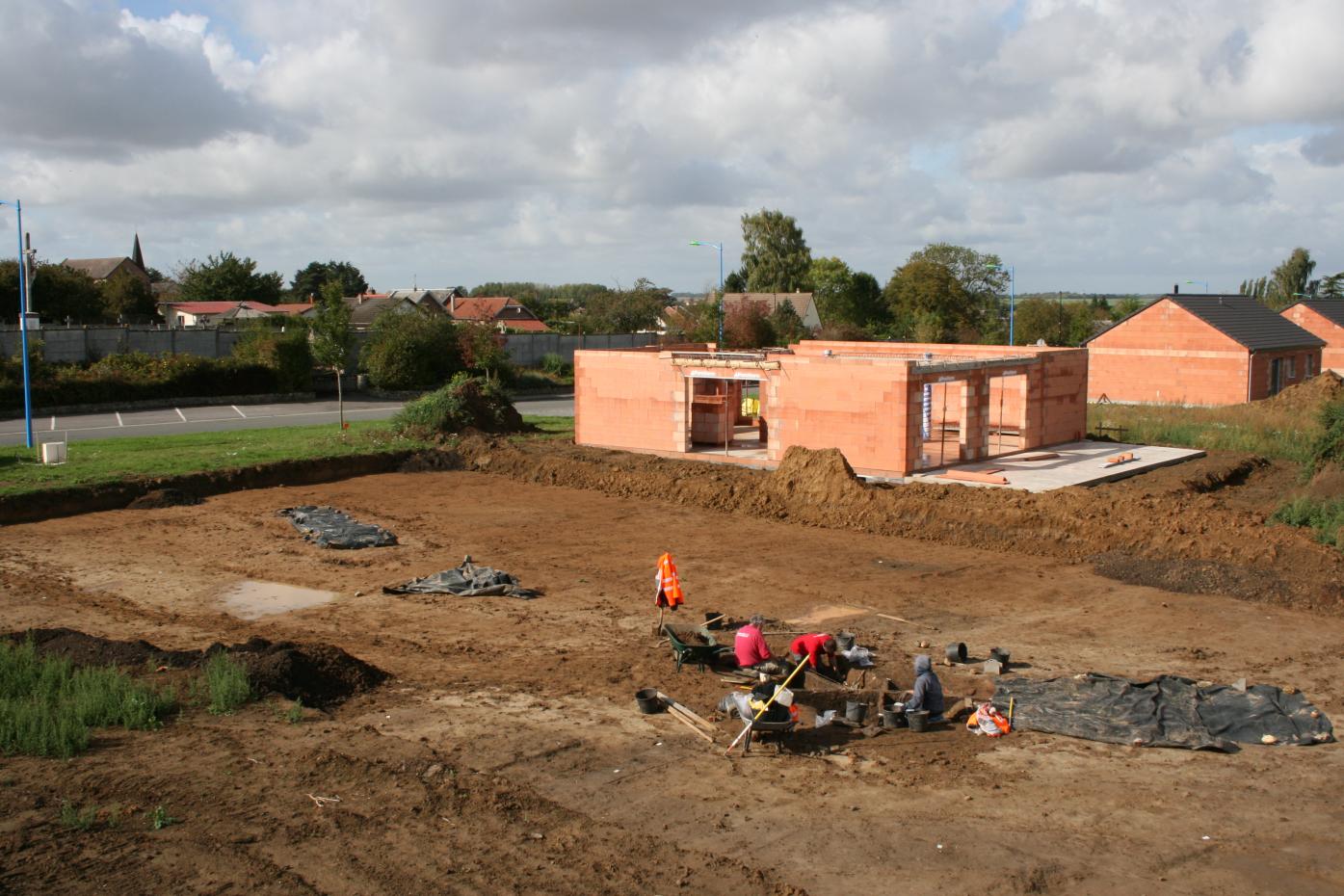 Vue générale du lotissement vers l’actuel village.