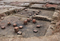 Les thermes privés de la villa Taden (Côtes d'Armor), le caldarium, le tepidarium, le vestiaire et le frigidarium.