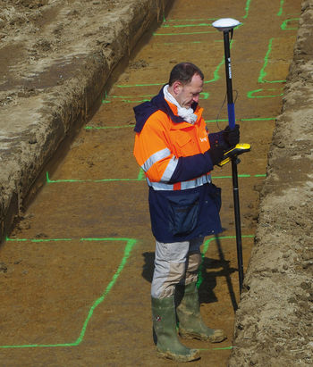 Levé topographique au GPS différentiel. Bord (Nord), 2013