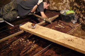 Catastrophe dans les catacombes, dans les entrailles de Rome