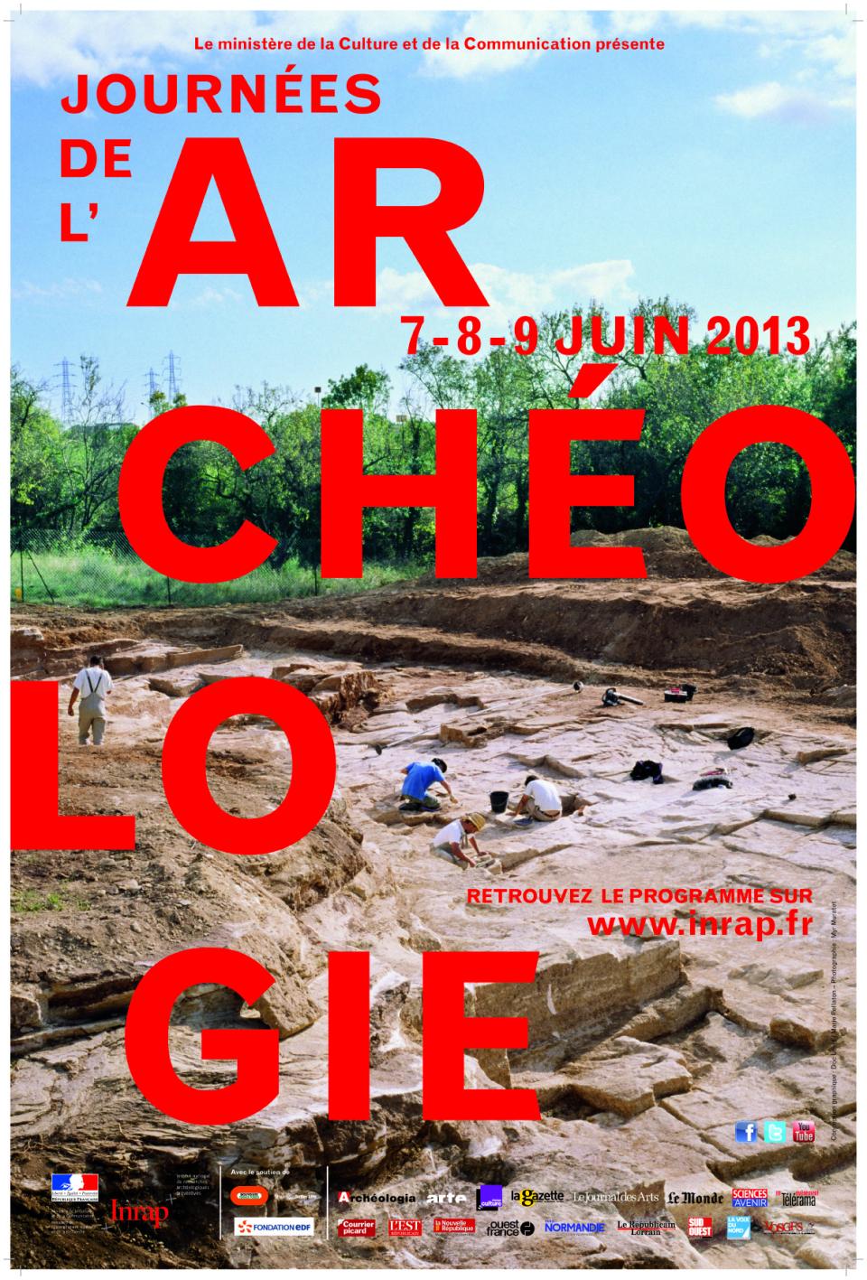  Journées nationales de l'Archéologie, les 7, 8 et 9 juin 2013