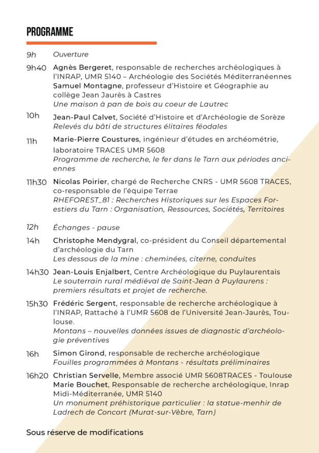 Programme JDA TARN Programme JDA TARN