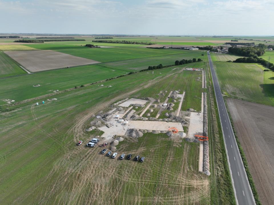  Vue générale des sondages ouverts en 2023 sur 4000 m2