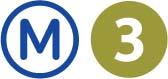 Logo Métro ligne 3 Logo Métro ligne 3