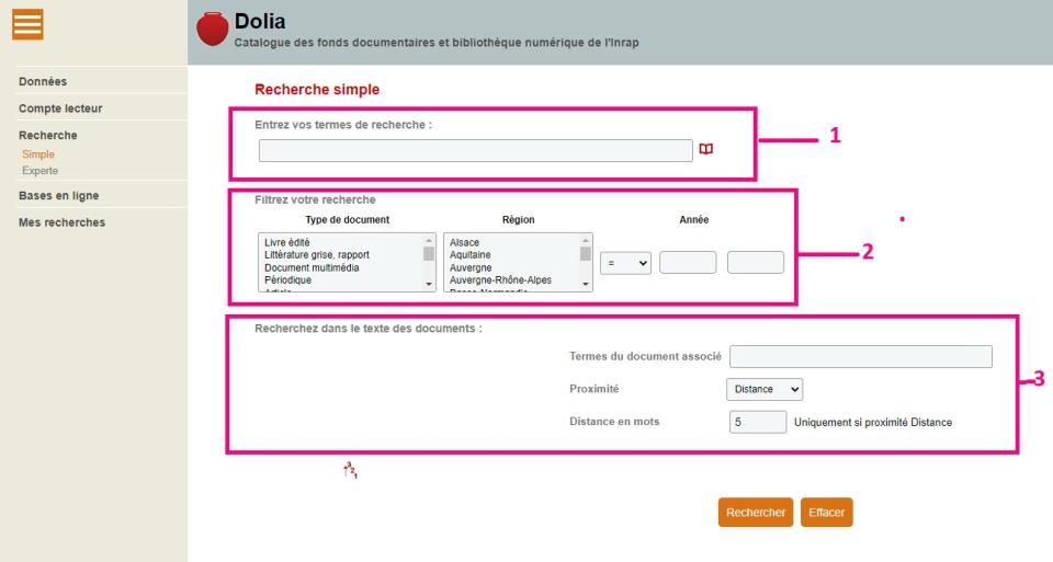 Recherche simple Recherche simple
