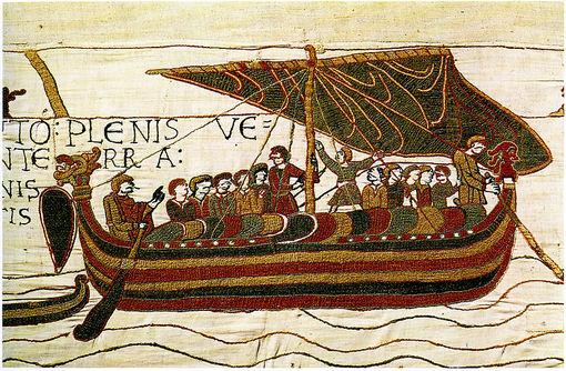 La flotte normande, tapisserie de la Reine Mathilde, à Bayeux