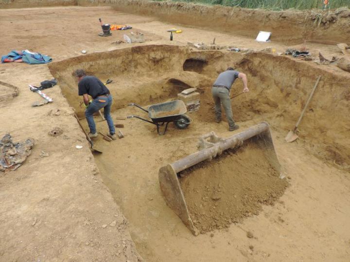 Chantier de fouilles du site de Bretteville sur Odon (Calvados)
