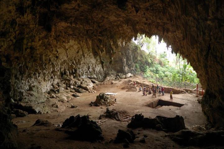 La grotte Liang Bua, Indonésie, où résida l'Homme de Flores