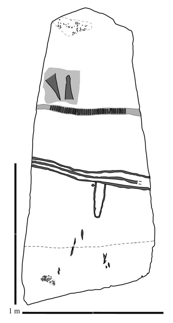 Relevé de la stèle.