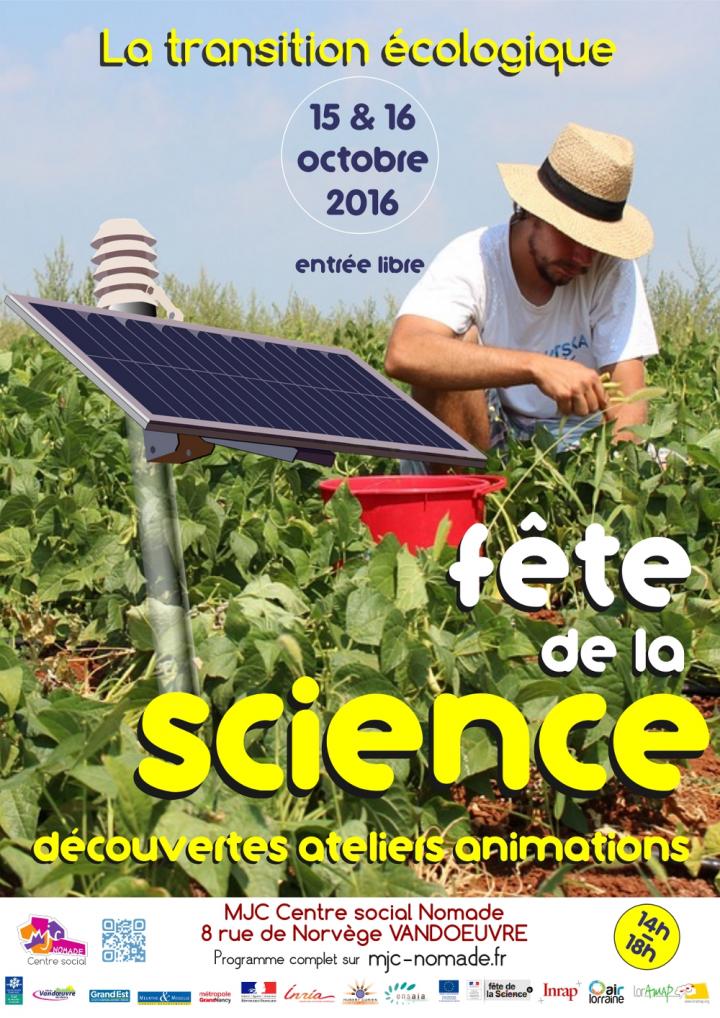 Affiche Fête de la science 2016, Vandoeuvre-lès-Nancy