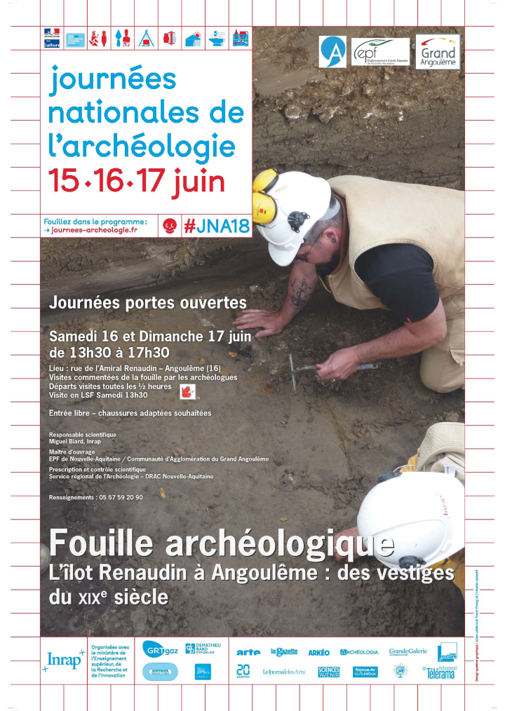 Affiche des JPO de la fouille à Angoulême