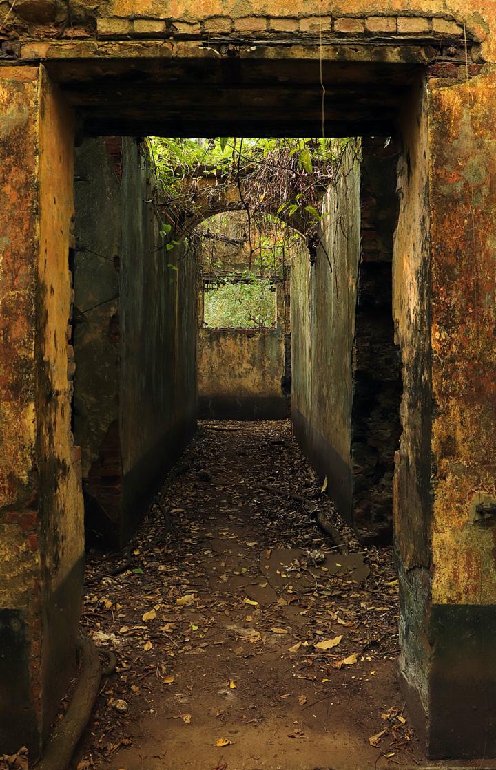 Corridor donnant accès au troisième bloc de cellules construit à partir de 1913.