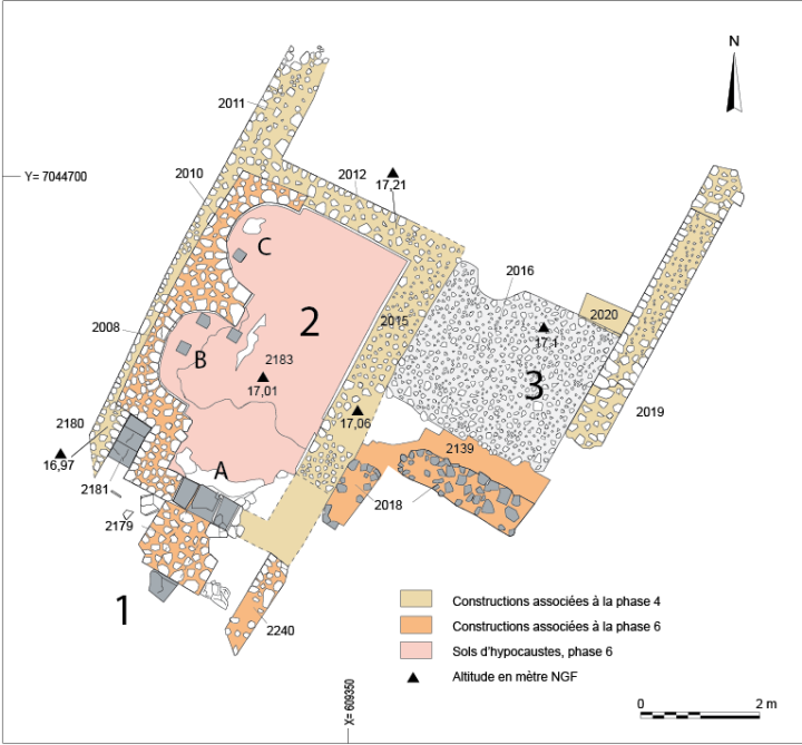 Plan du circuit de la première section thermale