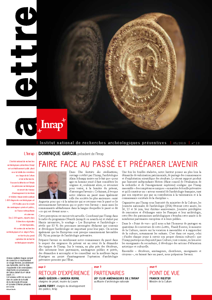 Couverture lettre de l'Inrap 13