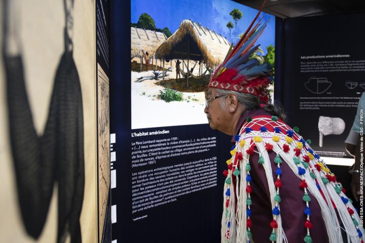Visite du Grand conseil coutumier de Guyane au CSG (août 2019)
