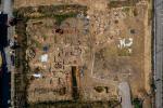 Vue de drone de la nécropole antique de Narbonne