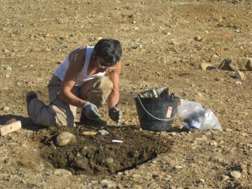 Claira, visite de la fouille archéologique