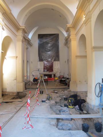 Fouille archéologique dans l'église San Marcello d'Aléria