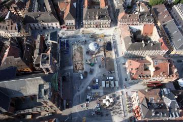 Recherches archéologiques place d'Armes à Belfort : mise au jour des vestiges de la ville moderne