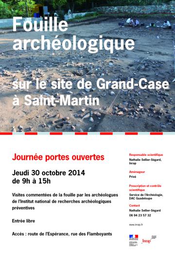 Journée portes ouvertes jeudi 30 octobre 2014  Fouille archéologique sur le site de Grand-Case Nord à Saint-Martin