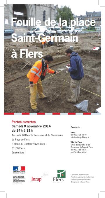 Journée portes ouvertes samedi 8 novembre 2014<br/>Fouille de l'ancienne église Saint-Germain et de son cimetière à Flers