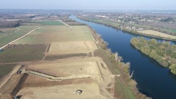 Vue aérienne de la fouille de Saint-Martin-la-Garenne.