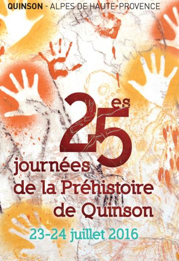 Affiche 25es Journées de la Préhistoire de Quinson, 2016