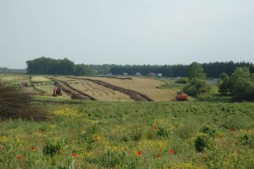 Vue du diagnostic en cours sur le site des Ruaux.