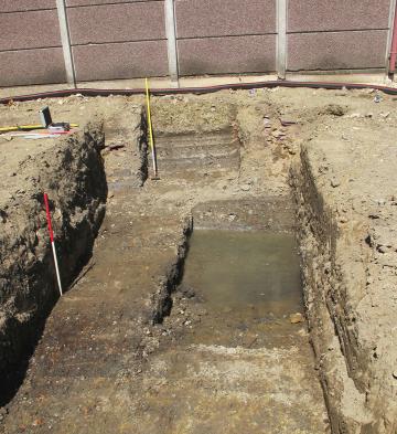 Vue, depuis l’est, de l’emplacement de la mare.