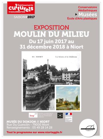 Affiche de l'exposition « Moulin du milieu »