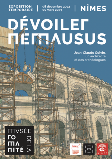 Affiche exposition Nimes "Dévoiler Nemausus"
