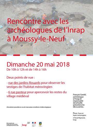 Rencontre avec les archéologues de l'Inrap à Moussy-le-Neuf Rencontre avec les archéologues de l'Inrap à Moussy-le-Neuf