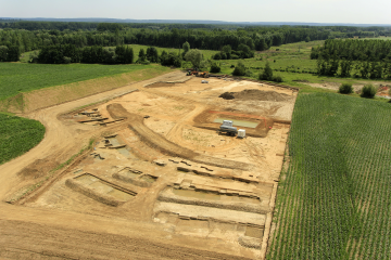 Vue générale du site en cours de fouille 