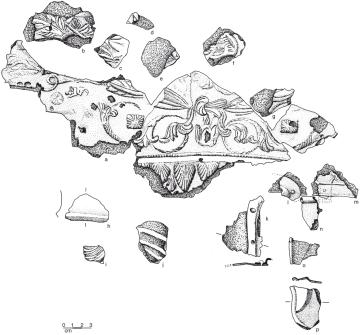 Fragments conservés du casque de cavalerie