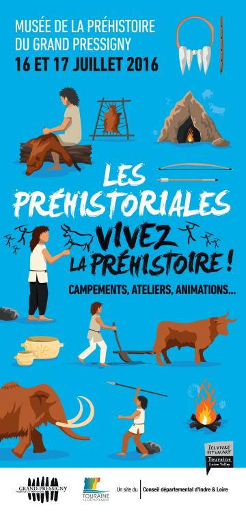 Affiche Les Préhistoriales, musée du Grand-Pressigny, 2016