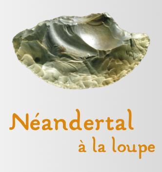 Affiche Exposition Néandertal à la loupe Affiche Exposition Néandertal à la loupe