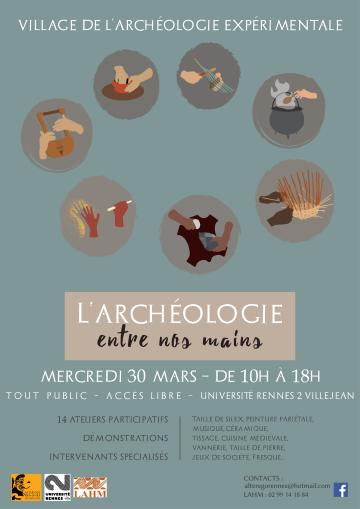 Affiche L'archeologie entre nos mains, Rennes