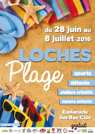 Affiche Loches Plage 2016 Affiche Loches Plage 2016