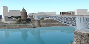 modélisation du pont tournant de Brest 