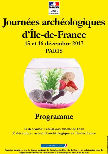 Journées archéologiques d'Île-de-France 2017
