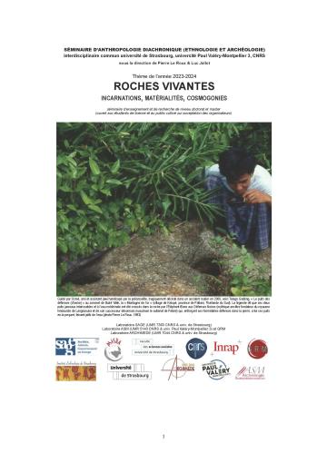 Affiche "Roches vivantes. Incarnation, matérialités, cosmogonies"