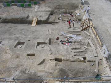 Vue du chantier en cours de fouille