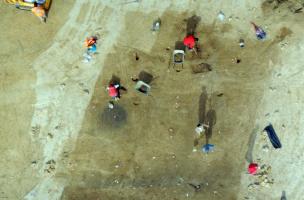 Villeneuve - Le terrain en cours de fouille