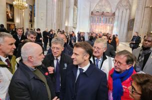 Notre-Dame visite Macron 1