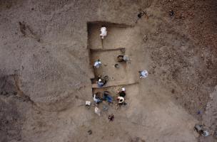 Vue par cerf volant du site de Lomekwi 3 en 2012