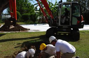 Première intervention de l'archéologie préventive à La Réunion