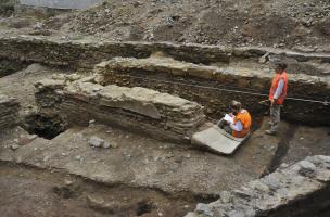 Découverte d'un temple antique sous le couvent des Jacobins à Rennes