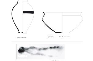 Dessin et radiographie des objets du fond du puits PT63 